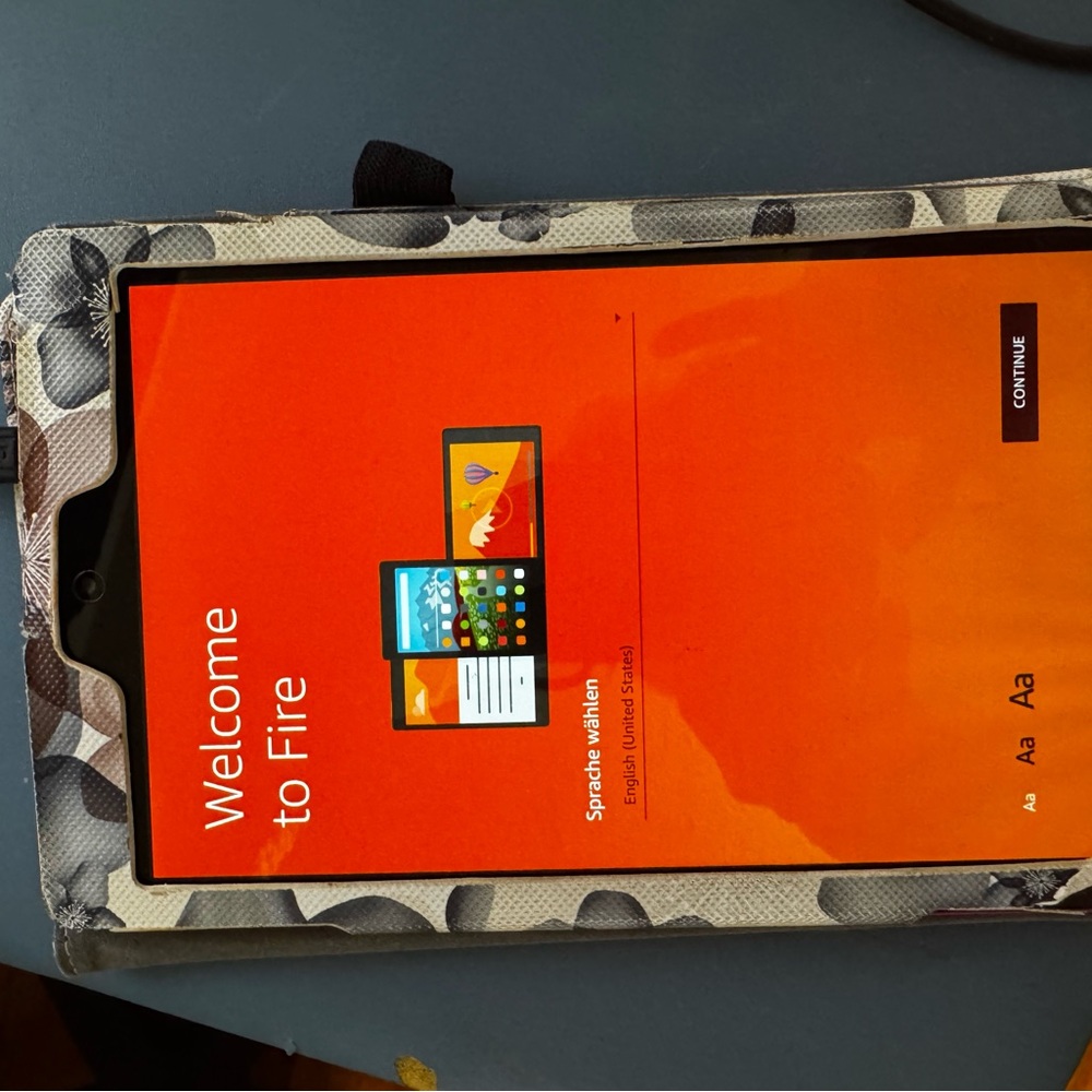 Tablet with Camouflage Case